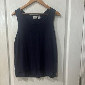 Antibes Blanc Sz S navy sleeveless tank